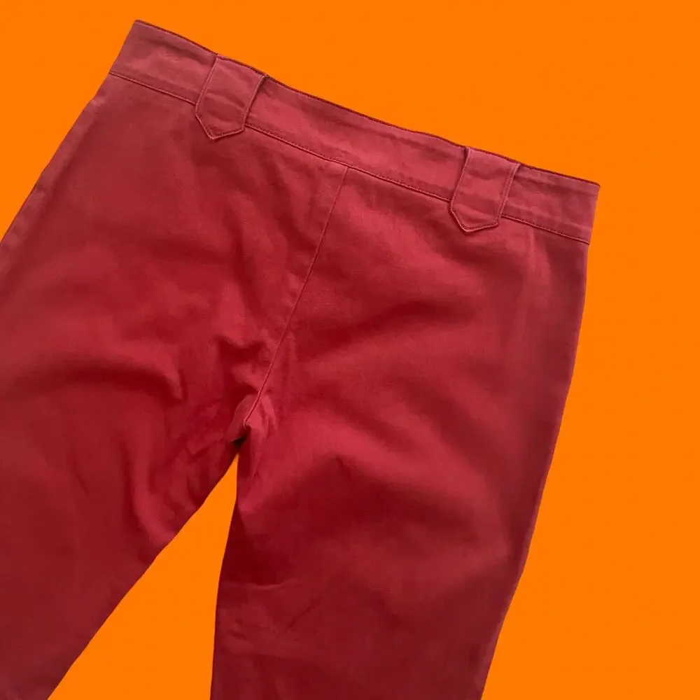 00's vintage red y2k low rise bodycon pants Size 2/3